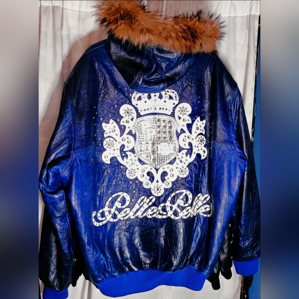 Pelle Pelle Aligator Leather Coyote Fur Hood  Ultra Rare Vintage 2001 New Con